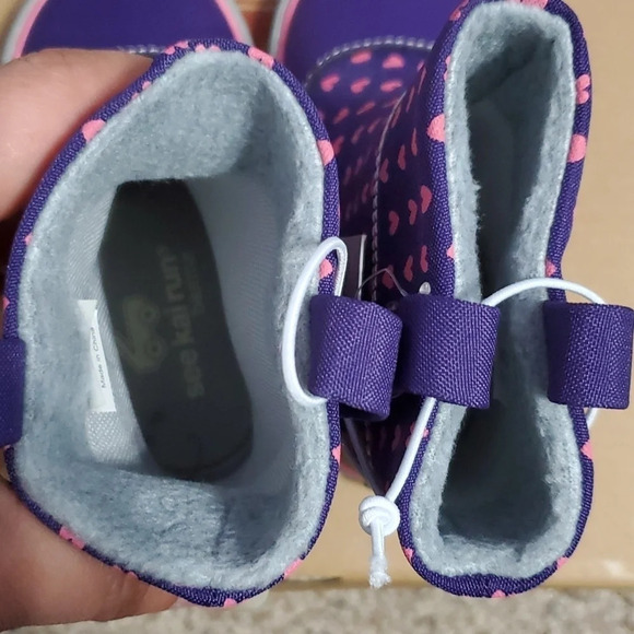 See Kai Run Basics Girl Ripley Hearts  Pull On Boots 5 - Picture 6 of 12